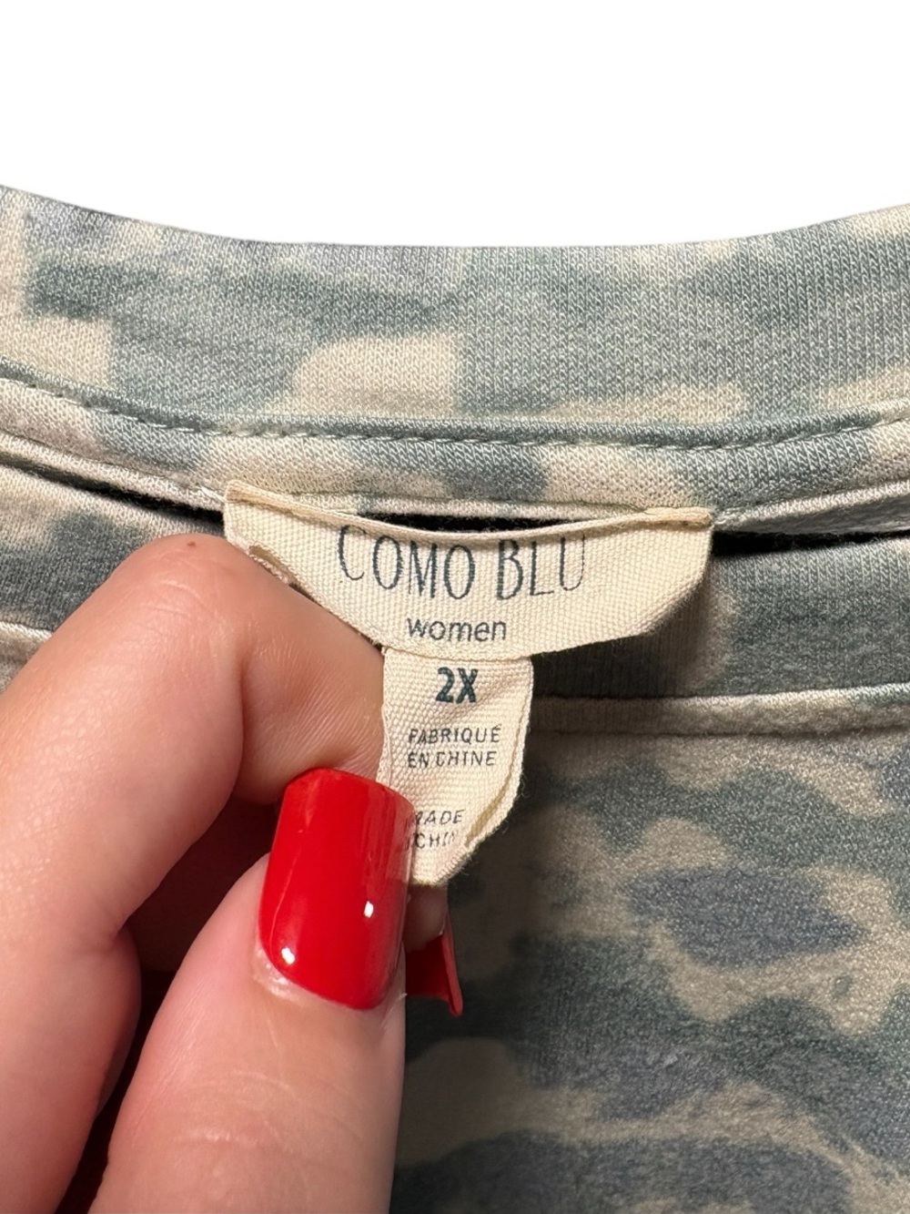 Como Blu Blue-Grey Tie-Dye Crewneck Sweatshirt - Picture 3 of 3